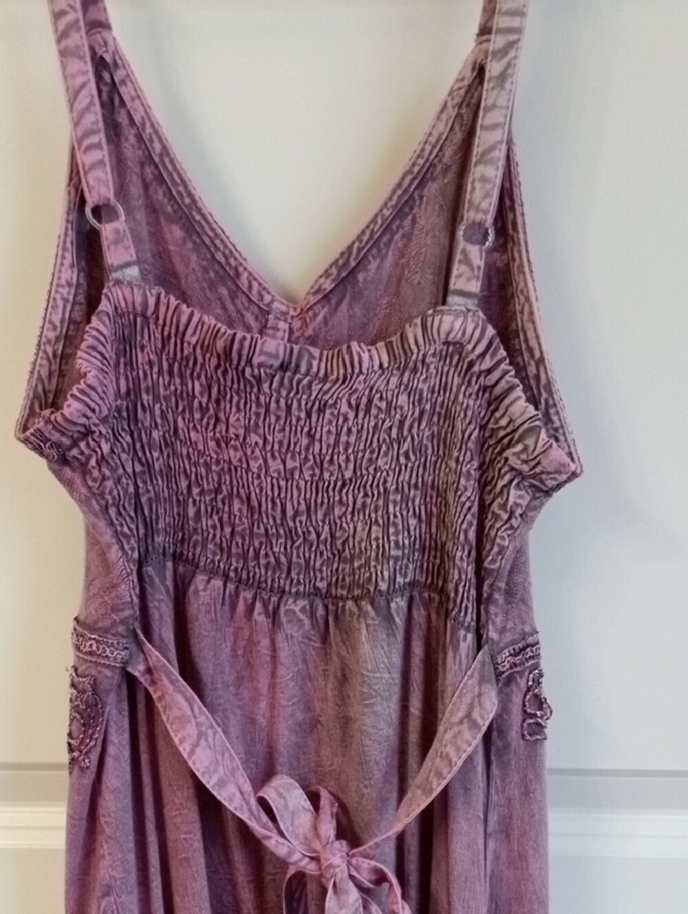 Sakkas Lavender-Purple Sundress w/Embroidery Detailing. Size S/M - Picture 5 of 14